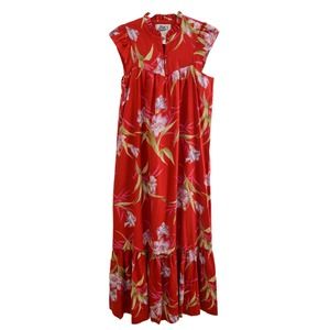 Hilo Hattie’s Hawaiian Vintage Cotton Maxi Dress Size Medium